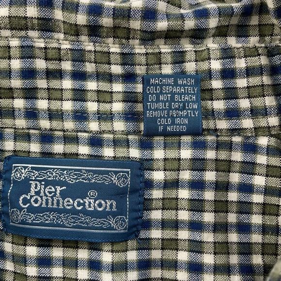 Men’s Pier Connection Multicolored Cotton Long Sleeve Button Up Shirt (3X) E10 - Picture 5 of 8